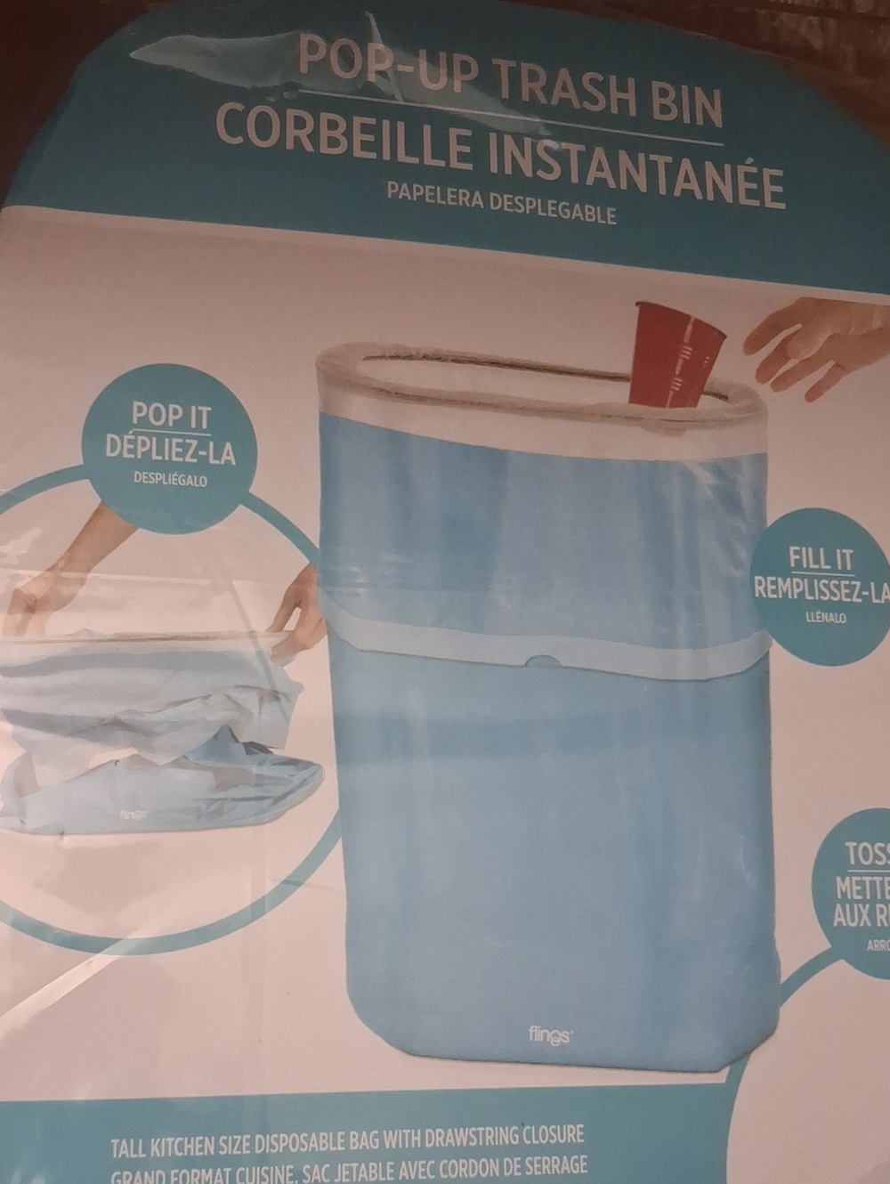Pop Up Trash Can Nwt